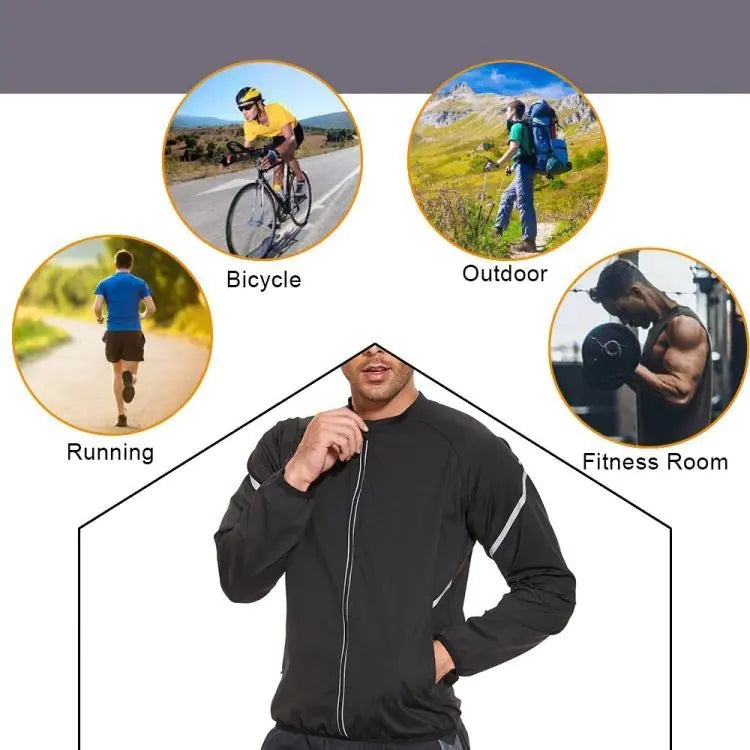 Men's Fitness Sweat Sauna Jacket