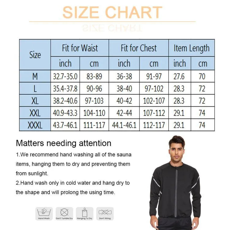 Men's Fitness Sweat Sauna Jacket