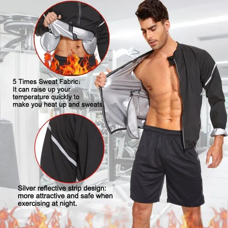 Men's Fitness Sweat Sauna Jacket