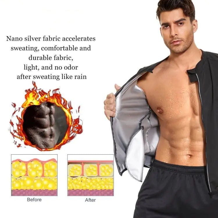 Men's Fitness Sweat Sauna Jacket