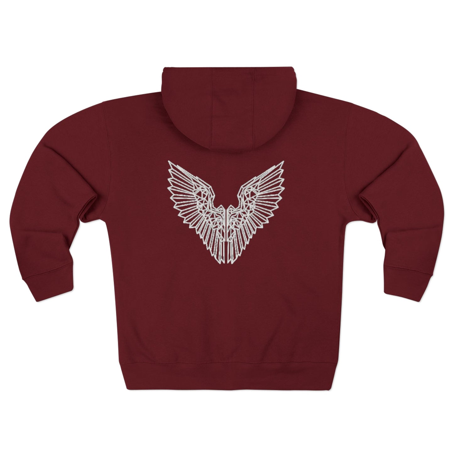 Winged Emblem Zip Hoodie — Prime-Stone1 Graphic Zip-Up