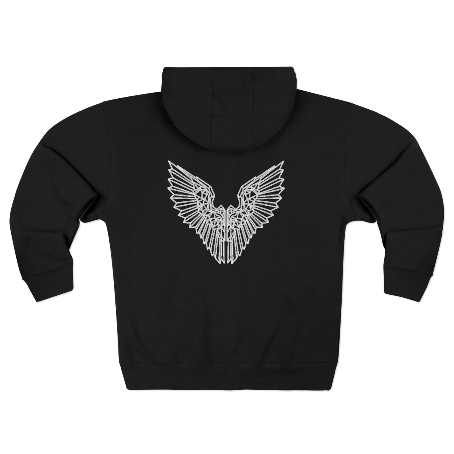 Winged Emblem Zip Hoodie — Prime-Stone1 Graphic Zip-Up