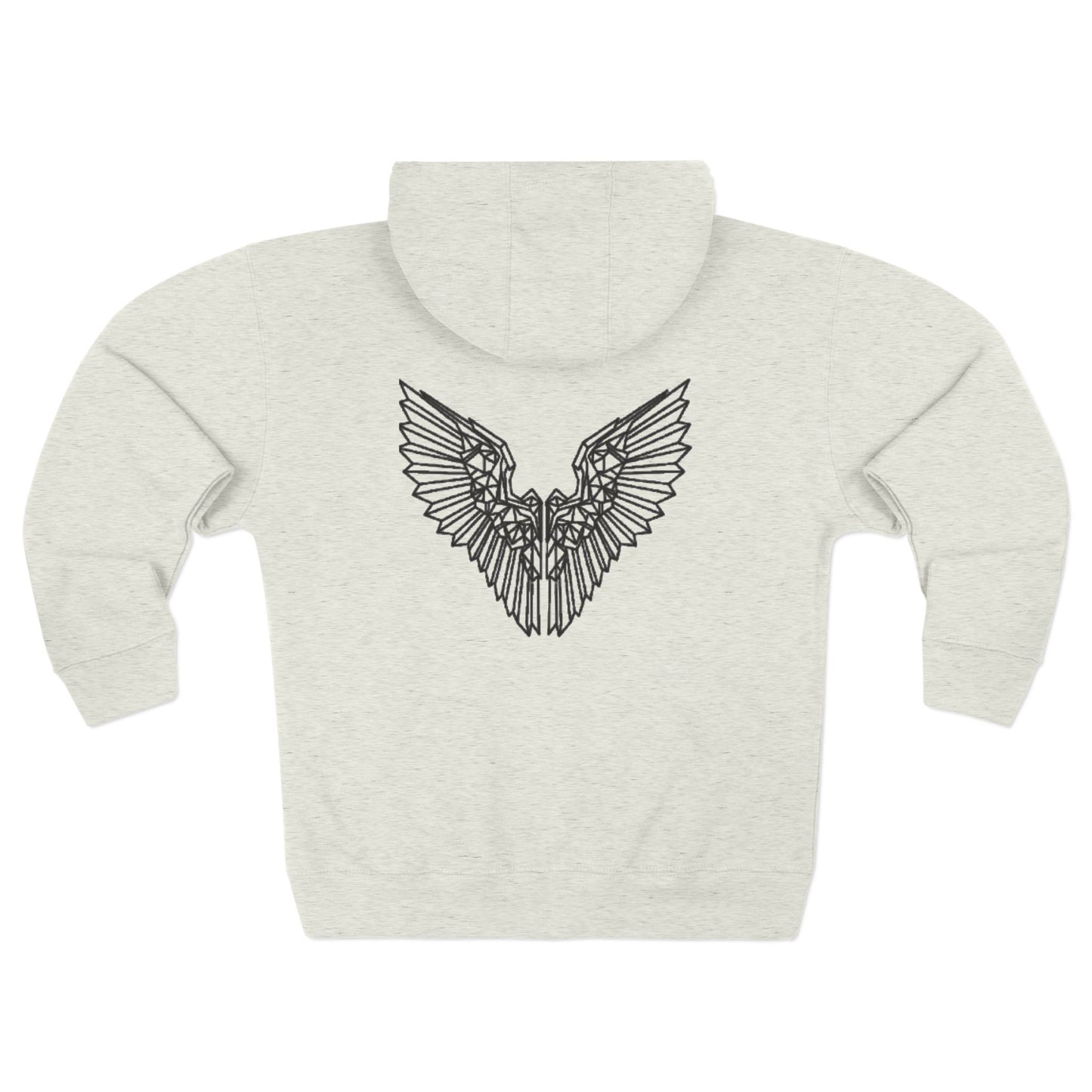 Winged Emblem Zip Hoodie — Prime-Stone1 Graphic Zip-Up