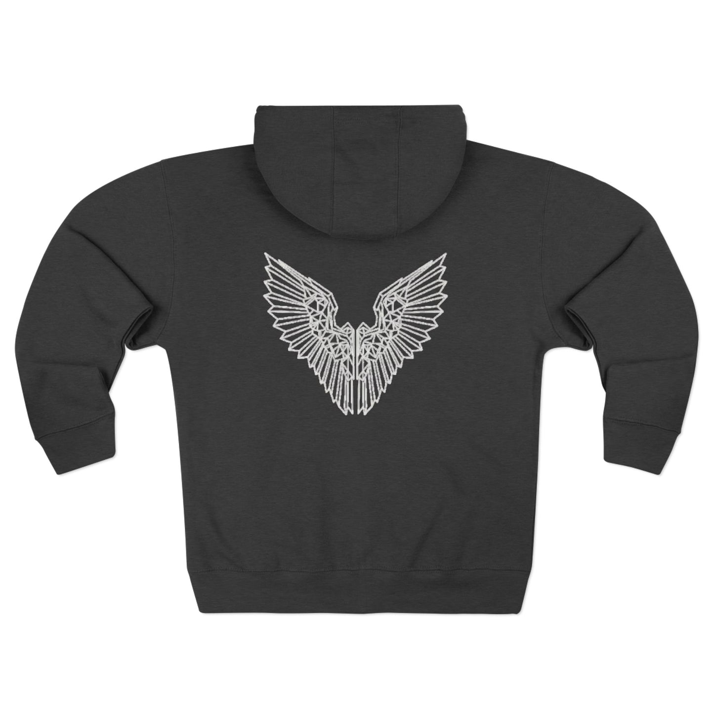 Winged Emblem Zip Hoodie — Prime-Stone1 Graphic Zip-Up