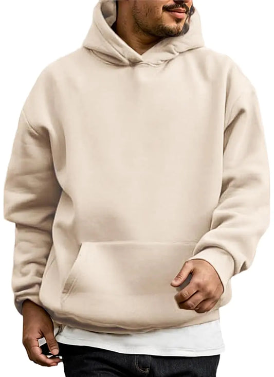 Men's Oversized Hoodie - Long Sleeve Pullover Sweatshirt