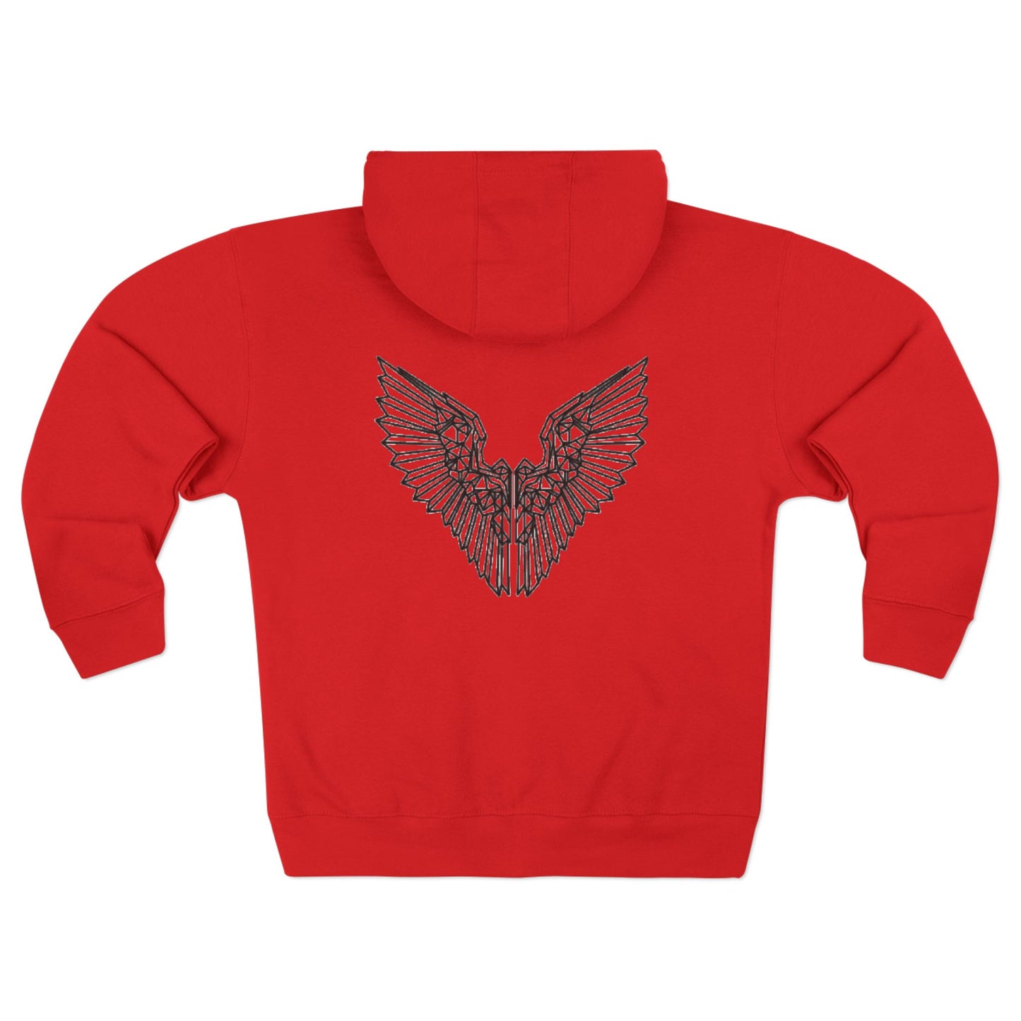 Winged Emblem Zip Hoodie — Prime-Stone1 Graphic Zip-Up