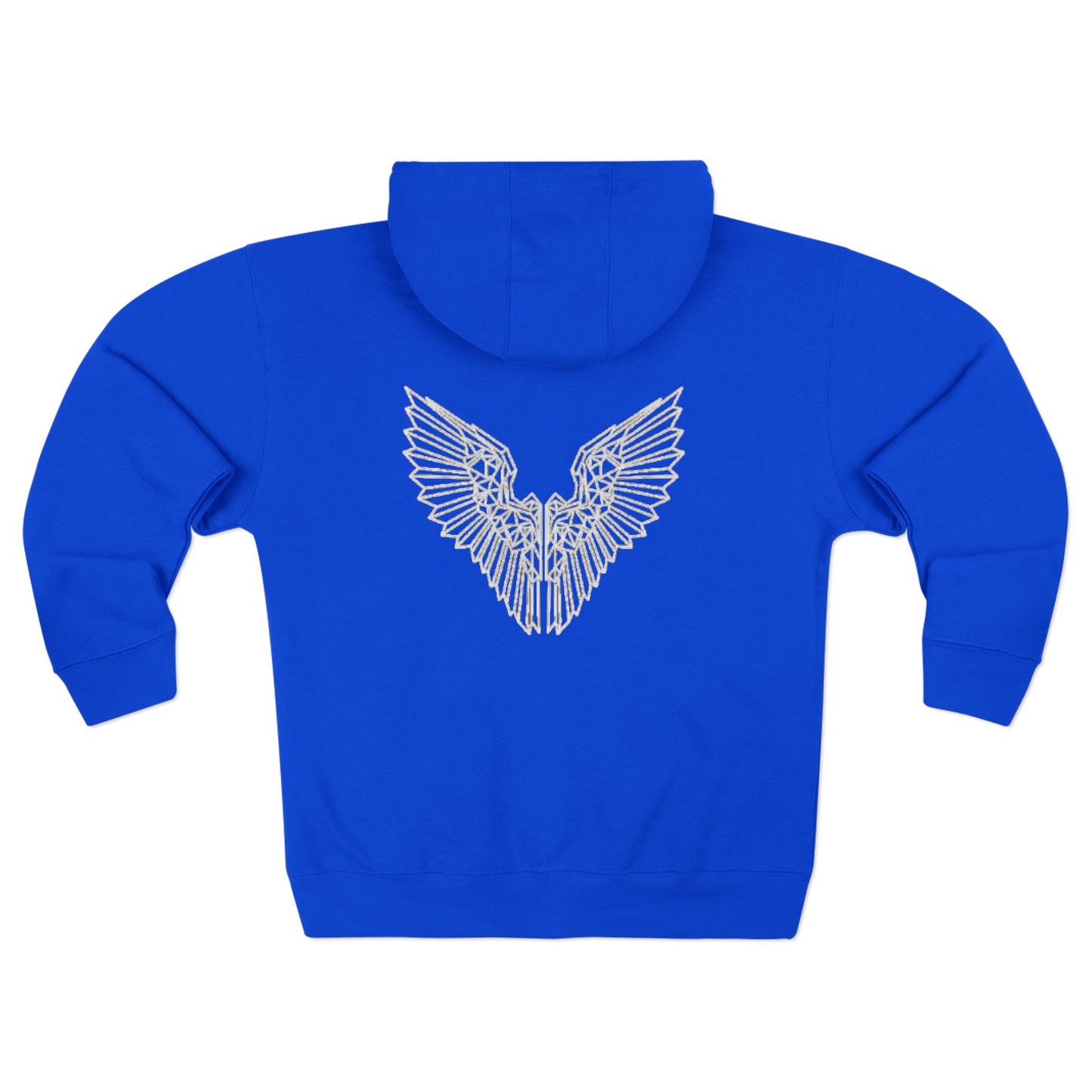 Winged Emblem Zip Hoodie — Prime-Stone1 Graphic Zip-Up