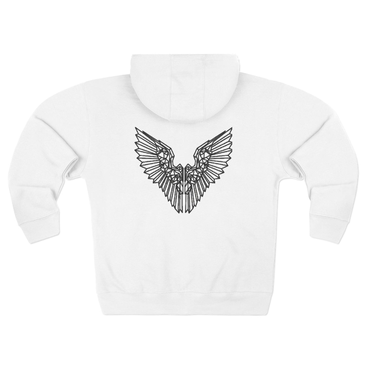 Winged Emblem Zip Hoodie — Prime-Stone1 Graphic Zip-Up