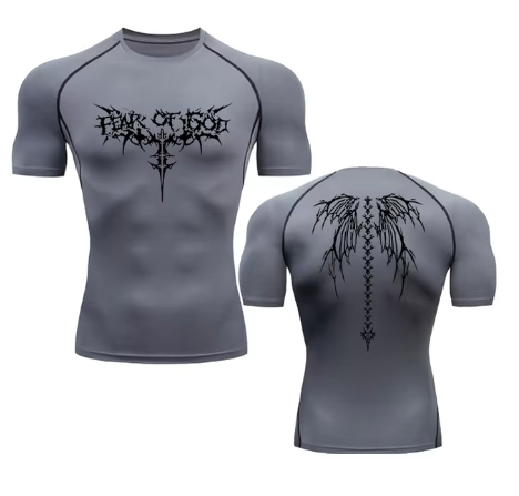 Anime Print Gym T-Shirt | Quick Dry Sport Tee | Athletic Anime Shirt
